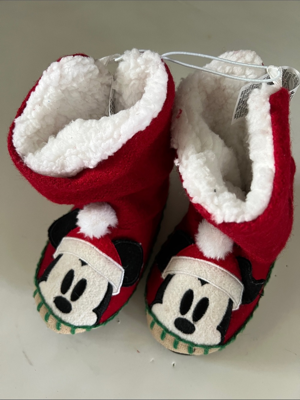 Disney Santa Mickey Mouse Holiday Booties